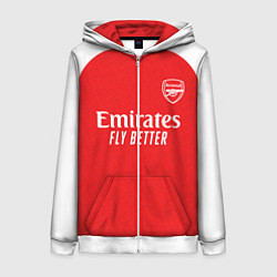 Толстовка на молнии женская Арсенал Лондон домашняя форма 2025 2026, цвет: 3D-белый