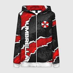 Женская толстовка на молнии Umbrella corp - разрывы