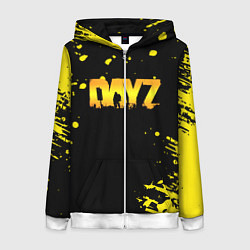 Толстовка на молнии женская Dayz краски желтые краски, цвет: 3D-белый