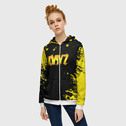 Толстовка на молнии женская Dayz краски желтые краски, цвет: 3D-белый — фото 2