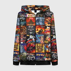 Толстовка на молнии женская Ария - обложки альбомов и песен, цвет: 3D-черный