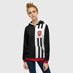 Толстовка на молнии женская Arsenal спорт линии, цвет: 3D-красный — фото 2