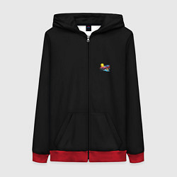 Толстовка на молнии женская Mercedes amg, цвет: 3D-красный