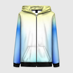 Женская толстовка на молнии Color yellow blue white