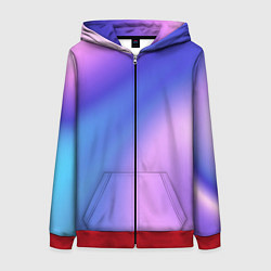 Женская толстовка на молнии Color multicolored gradient