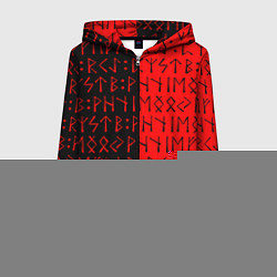 Толстовка на молнии женская Знаки рун, цвет: 3D-черный