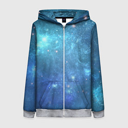 Толстовка на молнии женская Космос, цвет: 3D-меланж