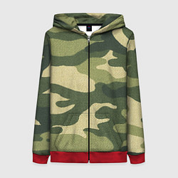 Женская толстовка на молнии Хаки