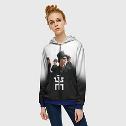 Толстовка на молнии женская Пикник, цвет: 3D-синий — фото 2