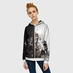 Толстовка на молнии женская SWAT, цвет: 3D-белый — фото 2