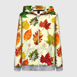 Толстовка на молнии женская Осень, цвет: 3D-меланж