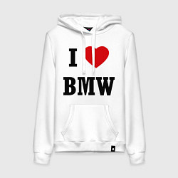 Женская толстовка-худи I love BMW