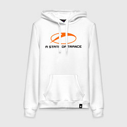 Толстовка-худи хлопковая женская A State of Trance, цвет: белый