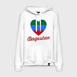 Женская толстовка-худи Dagestan: Heart Flag