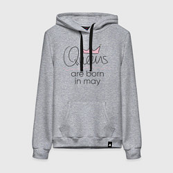 Женская толстовка-худи Королевы рождаются в мае