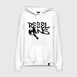 Толстовка-худи хлопковая женская Wu-Tang - Rebel Ins, цвет: белый