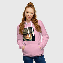 Толстовка-худи хлопковая женская Peaky Blinders, цвет: светло-розовый — фото 2