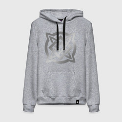 Женская толстовка-худи Звезда Сварога: серебро