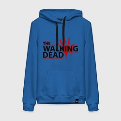 Толстовка-худи хлопковая женская The Walking Dead, кровавый след, цвет: синий