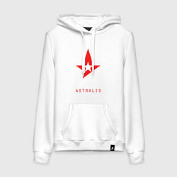 Толстовка-худи хлопковая женская Astralis - The Form, цвет: белый