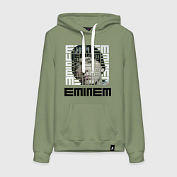 Толстовка-худи хлопковая женская Eminem labyrinth, цвет: авокадо