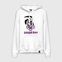 Толстовка-худи хлопковая женская Green Day: Rabbit, цвет: белый