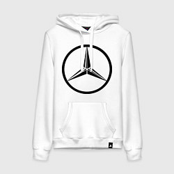 Женская толстовка-худи Mercedes-Benz logo