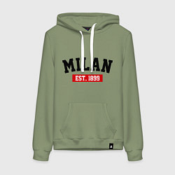 Женская толстовка-худи FC Milan Est. 1899