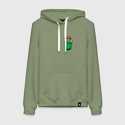 Женская толстовка-худи Марио в кармане