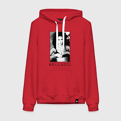 Толстовка-худи хлопковая женская Monica Bellucci: Black, цвет: красный