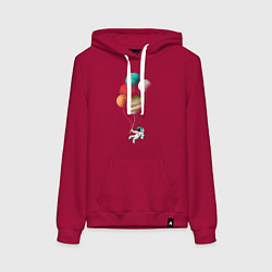 Женская толстовка-худи Космические шары