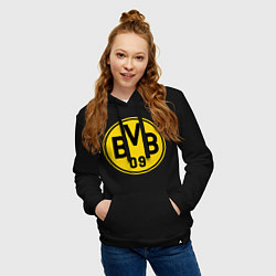 Толстовка-худи хлопковая женская BVB 09, цвет: черный — фото 2