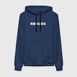 Толстовка-худи хлопковая женская Roblox Logo, цвет: тёмно-синий