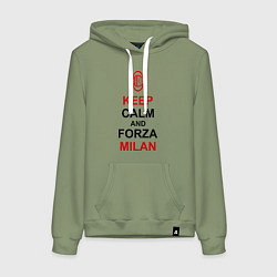 Женская толстовка-худи Keep Calm & Forza Milan