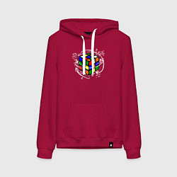 Женская толстовка-худи Кубик Рубика