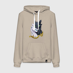 Женская толстовка-худи Дневная и ночная фурия