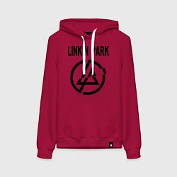 Толстовка-худи хлопковая женская Linkin Park, цвет: маджента