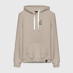 Женская толстовка-худи Москва-чёрный логотип