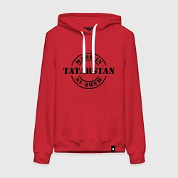 Толстовка-худи хлопковая женская Made in Tatarstan, цвет: красный