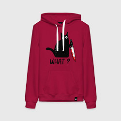 Женская толстовка-худи What cat