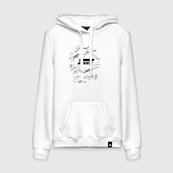 Женская толстовка-худи Ateez автографы