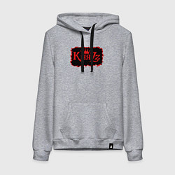 Толстовка-худи хлопковая женская Князь Анархия спина, цвет: меланж