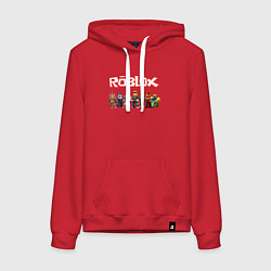 Толстовка-худи хлопковая женская ROBLOX, цвет: красный