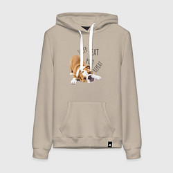 Женская толстовка-худи Sleep Eat Play Repeat Бульдог