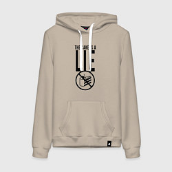 Толстовка-худи хлопковая женская PORTAL, цвет: миндальный