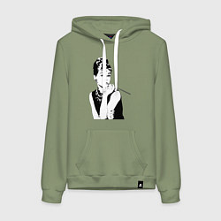 Женская толстовка-худи Одри Хепбернхлопок