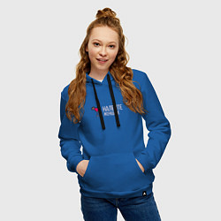 Толстовка-худи хлопковая женская НАЛЕЙТЕ ЖЕНЩИНЕ, цвет: синий — фото 2