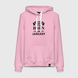 Женская толстовка-худи Legends are born in january