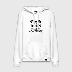 Женская толстовка-худи Legends are born in November