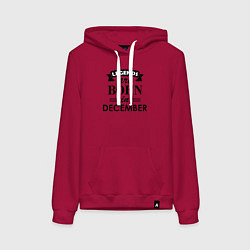 Женская толстовка-худи Legends are born in december